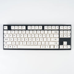 White Ceramic Keycaps, 87/104 Key OEM Profile Keycap Set