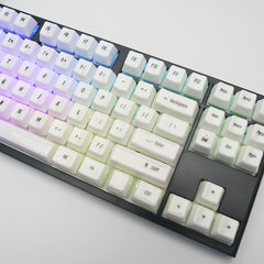 White Ceramic Keycaps, 87/114 Key OEM Profile Keycap Set