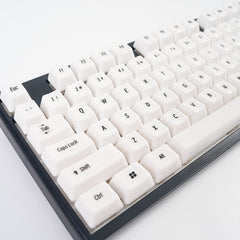 White Ceramic Keycaps, 87/114 Key OEM Profile Keycap Set