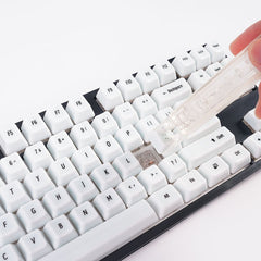 White Ceramic Keycaps, 87/114 Key OEM Profile Keycap Set