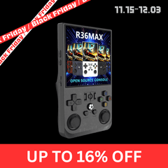 R36MAX Ark OS 4-Inch Retro Handheld Game Console with Carry Case