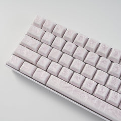 Crystal Texture Ceramic Keycaps, OEM Profile 76/114 keys for Mechanical Keyboard