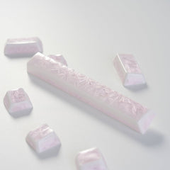 Crystal Texture Ceramic Keycaps, OEM Profile 76/114 keys for Mechanical Keyboard