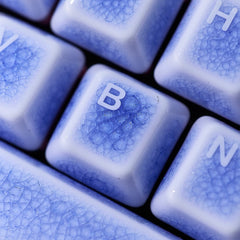 Crackle Ceramic Keycaps Set, OEM Profile 76/114 Keys for Mechanical Keyboard
