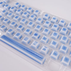 Crackle Ceramic Keycaps Set, OEM Profile 76/114 Keys for Mechanical Keyboard