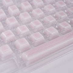Crackle Ceramic Keycaps Set, OEM Profile 76/114 Keys for Mechanical Keyboard