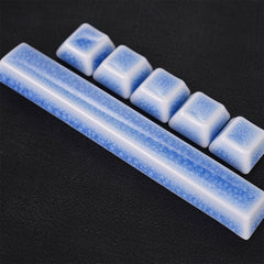 Crackle Ceramic Keycaps Set, OEM Profile 76/114 Keys for Mechanical Keyboard
