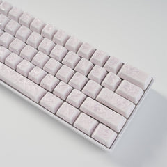 Crystal Texture Ceramic Keycaps, OEM Profile 76/114 keys for Mechanical Keyboard