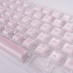 Crackle Ceramic Keycaps Set, OEM Profile 76/114 Keys for Mechanical Keyboard