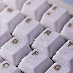 Crackle Ceramic Keycaps Set, OEM Profile 76/114 Keys for Mechanical Keyboard