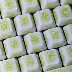 Crackle Ceramic Keycaps Set, OEM Profile 76/114 Keys for Mechanical Keyboard