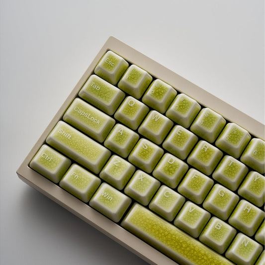 Crackle Ceramic Keycaps Set, OEM Profile 76/114 Keys for Mechanical Keyboard