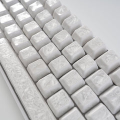 Crystal Texture Ceramic Keycaps, OEM Profile 76/114 keys for Mechanical Keyboard