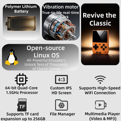 A10mini 2.8-inch Retro Vertical Handheld Console with WiFi Wireless Connectivity (No Memory Cards, No Games)