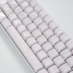 Crystal Texture Ceramic Keycaps, OEM Profile 76/114 keys for Mechanical Keyboard