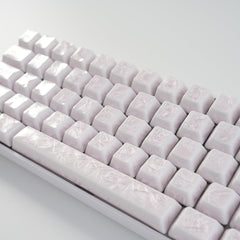 Crystal Texture Ceramic Keycaps, OEM Profile 76/114 keys for Mechanical Keyboard