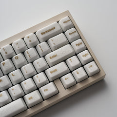 Crackle Ceramic Keycaps Set, OEM Profile 76/114 Keys for Mechanical Keyboard