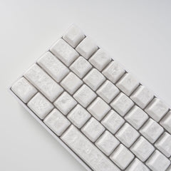 Crystal Texture Ceramic Keycaps, OEM Profile 76/114 keys for Mechanical Keyboard