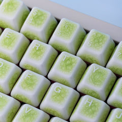 Crackle Ceramic Keycaps Set, OEM Profile 76/114 Keys for Mechanical Keyboard