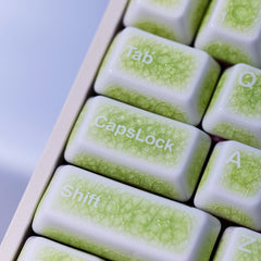 Crackle Ceramic Keycaps Set, OEM Profile 76/114 Keys for Mechanical Keyboard