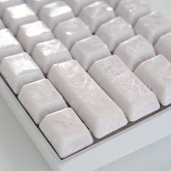 Crystal Texture Ceramic Keycaps, OEM Profile 76/114 keys for Mechanical Keyboard