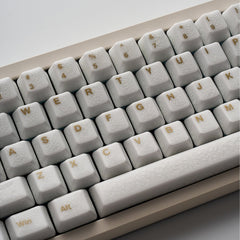Crackle Ceramic Keycaps Set, OEM Profile 76/114 Keys for Mechanical Keyboard