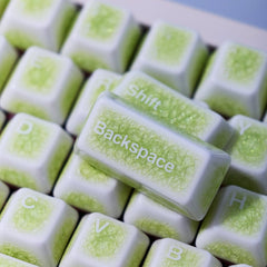 Crackle Ceramic Keycaps Set, OEM Profile 76/114 Keys for Mechanical Keyboard