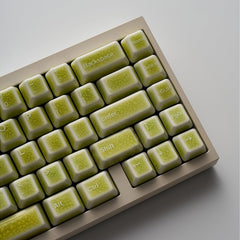 Crackle Ceramic Keycaps Set, OEM Profile 76/114 Keys for Mechanical Keyboard