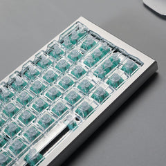 61-Key Layout Crystal Clear PC Keycaps