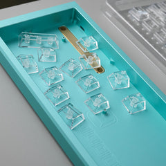 61-Key Layout Crystal Clear PC Keycaps