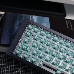 61-Key Layout Crystal Clear PC Keycaps