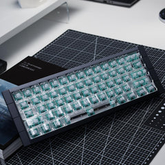 61-Key Layout Crystal Clear PC Keycaps