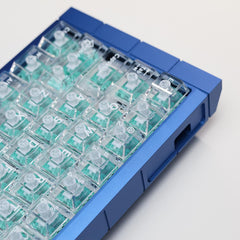 61-Key Layout Crystal Clear PC Keycaps