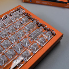 61-Key Layout Crystal Clear PC Keycaps