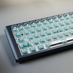 61-Key Layout Crystal Clear PC Keycaps