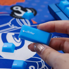 61-Key Layout Deep Sea Blue Double-Shot Keycaps