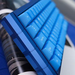 61-Key Layout Deep Sea Blue Double-Shot Keycaps