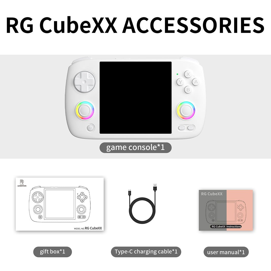 Anbernic RG CubeXX 3.95-inch IPS Screen Handheld Game