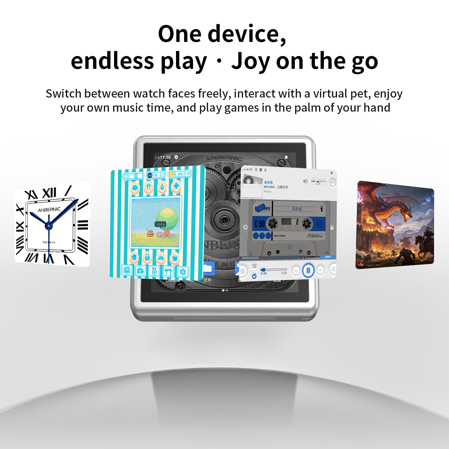 Anbernic RG Rotate Handheld Console with Rotating Touchscreen