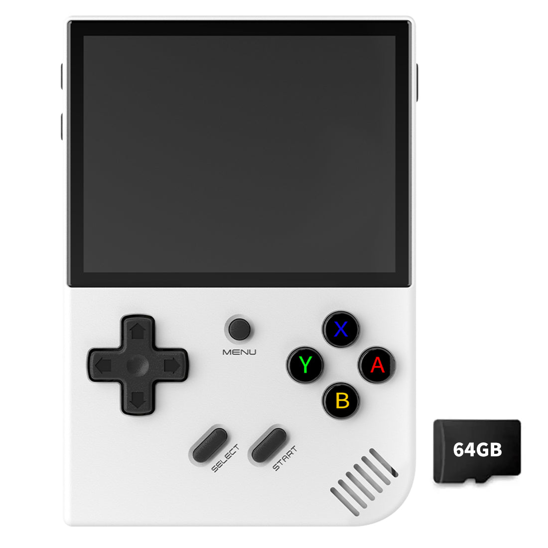 ANBERNIC RG35XX PLUS Retro Handheld Game Console 3.5''IPS Screen Built-in  10K Games - Grey with Bag / 64G(5K Games)