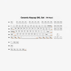 Ceramic Keycap Set 96 Keys for 61/67/68 Mechanical Keyboards