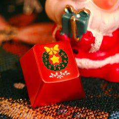 Christmas/Halloween Original-Profile 220-Grit Anodizing Aluminum Alloy Keycaps for R4-1U ESC Row (3PCS)