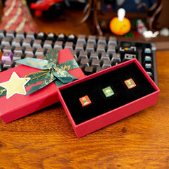 Christmas/Halloween Original-Profile 220-Grit Anodizing Aluminum Alloy Keycaps for R4-1U ESC Row (3PCS)