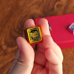 Christmas/Halloween Original-Profile 220-Grit Anodizing Aluminum Alloy Keycaps for R4-1U ESC Row (3PCS)