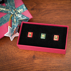 Christmas/Halloween Original-Profile 220-Grit Anodizing Aluminum Alloy Keycaps for R4-1U ESC Row (3PCS)