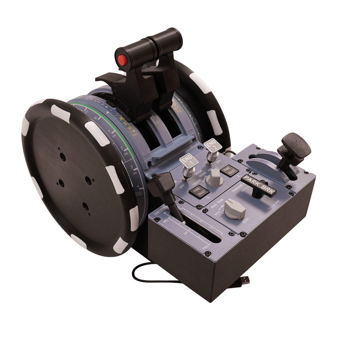 D107 A320 A310 A190 Motorized Throttle-Quadrant for Flight Sim - Backlit, Full Range Motion, Compatible with MSFS2020/2024, X-Plane, Fenix, FBW, toliss - Windows Home Cockpit Panel(Pre-sale: 1 month)