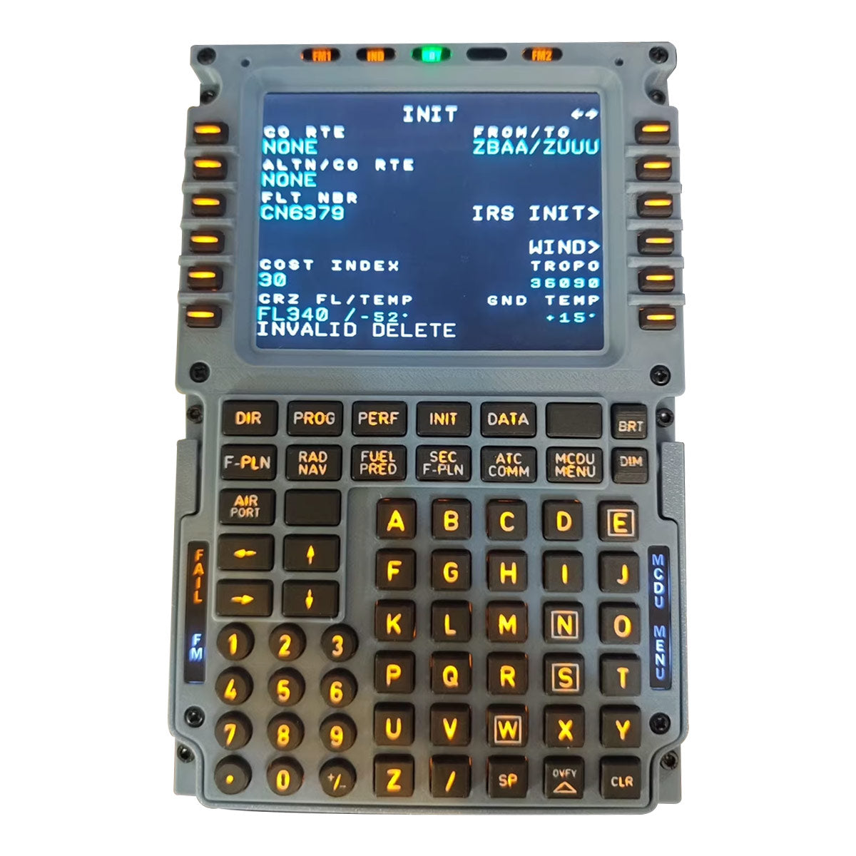 D110 A32X MCDU Home Cockpit Panel for Windows MSFS2020/2024, Compatible with Fenix, FBW, Toliss (Backlit Edition) Pre-sale: 1 month