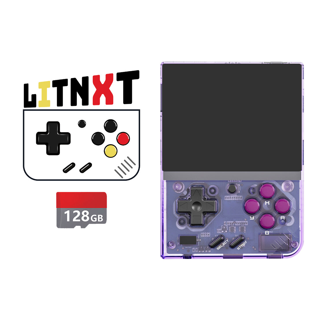 litnxt-miyoo-mini-plus-transparent-purple-128gb-onion-os