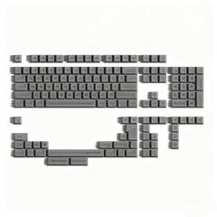 Moire Fringe Minimal Retro 1.7 mm Thick PBT Keycaps 144-Key Set