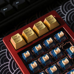 Gold-Bar Zinc Alloy Keycap - Original-Profile 1 PCS